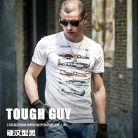 2022新款短袖t恤男高端夏季纯棉欧美复古潮流青少年型男T恤男上衣 8037