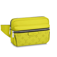 海外直邮路易威登LV男士腰包限量式牛皮饰边可调节织物和皮革肩带荧光色M30251