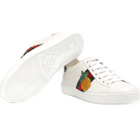 [海外直邮]GUCCI古驰女鞋小白鞋同款菠萝/蜘蛛刺绣休闲鞋低帮运动鞋431920 A38G0 9064