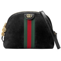 [海外直邮]GUCCI 古驰19新款黑色麂皮复古小号单肩包斜挎包499621 D6ZYG 1060