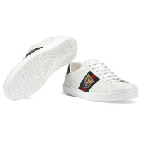 [海外直邮]GUCCI古驰男鞋Ace系列刺绣运动鞋白色牛皮虎头男士休闲鞋457132 A38G0 9064