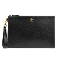 [海外直邮]GUCCI古驰男包Animalier系列手拿包新款男士黑色蜜蜂刺绣手拿包523684 DJ20T 1000