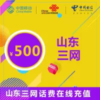 山东通用三网话费充值 500元 24小时自动充值 自动快充