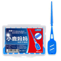 小鹿妈妈(FAWNMUM)硅胶牙缝刷牙间刷齿间刷护理牙签口腔清洁 全硅胶16支装*1盒
