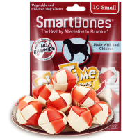 smartbones宠物零食鸡肉味磨牙夹肉球 狗狗咬胶10支装130g