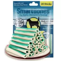 smartbones狗狗零食鸡肉蔬菜洁牙健齿棒金毛磨牙安神卷16支装223g
