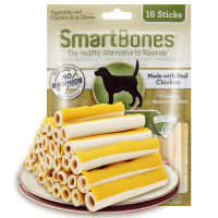 smartbones狗狗零食磨牙棒狗咬胶 美毛洁齿卷16支224g