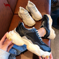 骆驼时尚chic红低帮鞋女2019春夏新款韩版原宿百搭系带松糕鞋智薰老爹鞋