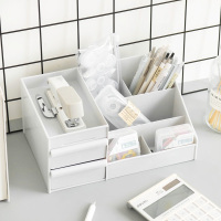 化妆品收纳盒女学生宿舍桌面简约大化妆盒梳妆台护肤品置物架笔筒