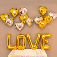 结婚庆浪漫婚礼房布置告白生日卧室铝膜七夕心形飘空气球装饰创意