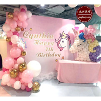 生日布置生日派对气球装饰布置上策划飘空氦气球北京宝宝百日宴