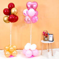店铺口飘空气球立柱拱装饰多头支架加高杆子桌飘生日派对布置