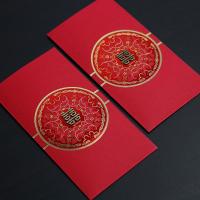 红色打印中式结婚请帖喜帖婚礼请柬2019创意定制新婚红色婚庆用品