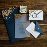 2018透明亚克力结婚请柬喜帖小清新请帖个性创意邀请函