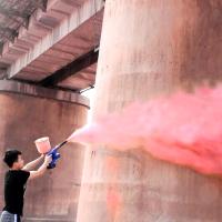 彩跑粉玉米粉喷粉机粉末全自动充电无线可循环使用彩跑街拍喷粉机