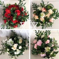 婚庆道具新款橄榄枝路引花婚庆T台路引罗马柱路引路引森系路引花