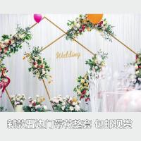 新款婚庆道具五角花排装饰花 五边形拱 婚礼铁艺道具布置