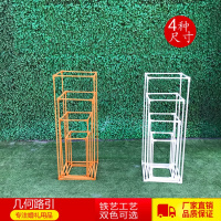 新款婚庆道具路引几何路引铁艺方框路引方框路引迎宾区魔方路引