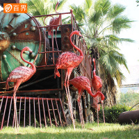 婚庆道具铁艺火烈鸟仿真 户外森系婚礼布置装饰橱窗摆件摄影道具