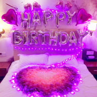 玫瑰花瓣表告白气球套餐生日求婚房间情人节情侣浪漫创意惊喜布置