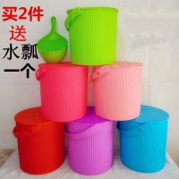 大号水桶凳塑料可坐家用钓鱼桶手提洗澡水桶洗车桶玩具收纳桶带盖