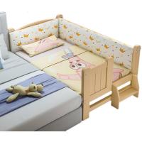 加宽床拼接床边定制实木儿童床带护栏经济型单人小床婴儿拼接大床