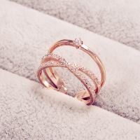 红戒指女日韩冷淡风指环潮人开口食指戒指学生个性极简大气