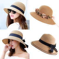 帽子女夏天太阳帽帽遮阳帽夏季防晒可折叠盆帽大沿凉帽沙滩帽子
