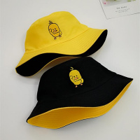 帽子女渔夫帽韩版学生夏季盆帽双面刺绣日系防晒帽子男百搭太阳帽