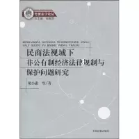 民商法视域下非公有制经济法律规制与保护问题研究9787510201356中国检察出版社