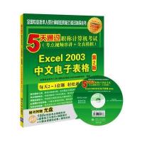 5天通过职称计算机考试:考点视频串讲 全真模拟(D2版)(Excel 2003中文电子表格)9787302436300