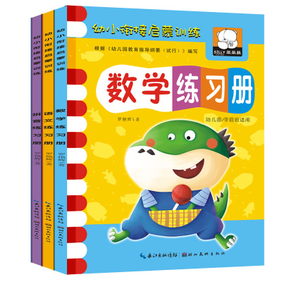 全3册 幼小衔接启蒙训练数学语文拼音练习册 20/10以内加减法天天练学前班教材数学十以内幼儿园儿童中班大班寒暑假作业