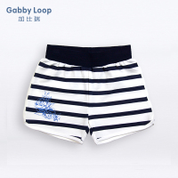 加比瑞(Gabby Loop)2019夏季新款儿童女童短裤棉横条纹印花宽松运动中大童外穿百搭热裤时尚洋气潮夏装