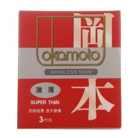 冈本避孕套情趣安全套男用超薄SKIN激薄3*3片装成人用品 原装 进口 产品 okamoto