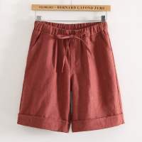 五分裤女夏季中裤休闲裤学生韩版亚麻短裤女夏直筒裤阔腿裤子串得起