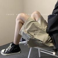 夏季直筒工装短裤男士韩版宽松港风五分休闲裤潮流薄款外穿沙滩裤串得起