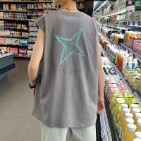 夏季男士背心坎肩T恤宽松无袖2021新款棉质潮牌潮流运动打底外穿串得起