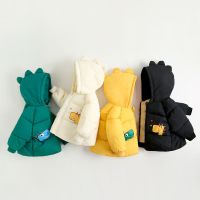 新款加绒加厚保暖棉袄男女童恐龙外套冬串得起