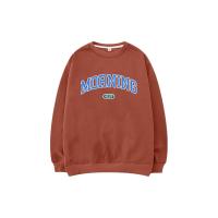 美式街头vintage圆领卫衣男女加绒加厚潮牌嘻哈宽松情侣长袖上衣串得起