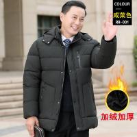 中老年人加绒加厚棉衣中年男士棉袄外套爸爸爷爷装冬季男羽绒棉服串得起
