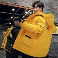 白鸭绒工装羽绒棉服男女中长款2020新款潮流加厚帅气情侣装冬季外套串得起