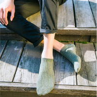串得起2019新款舒适亲肤时尚【5/10双】学生男袜透气棉质袜子青年男短袜防臭吸汗短筒夏季常规透气浅口船袜条纹潮流吸湿短