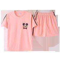 睡衣女 夏套装短袖女士两件套 棉睡裙 夏天韩版薄款背心 清新学生女睡衣 夏季家居服青年青少年 串得起