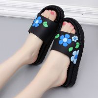 夏外穿韩版松糕厚底花朵百搭防滑家居凉拖鞋女串得起