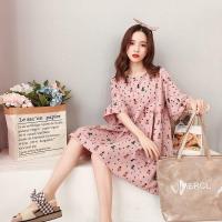 孕妇连衣裙夏季套装时尚款上衣孕妇装夏装孕妇裙中长款潮妈连衣裙串得起