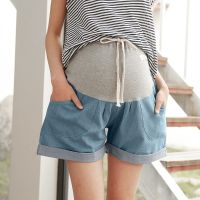 孕妇牛仔短裤夏季孕妇裤子打底裤安全薄款时尚外穿夏装串得起