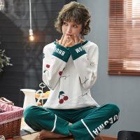 睡衣女士套装春秋冬季性感加大码家居服女夏长袖学生韩版可爱串得起
