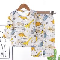 儿童睡衣夏男女童家居服套装九分薄中小童空调服童夏装串得起