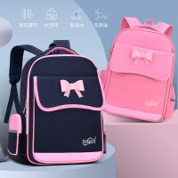 精品书包小学生女童6-12岁女生12345六年级韩版防水护脊轻便背包串得起