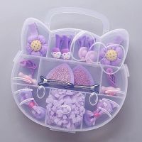 儿童新款发饰礼盒套装女童宝宝布艺蝴蝶结发夹小女孩发圈头绳皮筋串得起